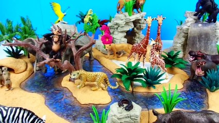 Descargar video: Wild Zoo Animals Safari Adventure - Learn Animal Names with Schleich Toys for Kids