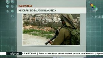 Niño palestino herido en la cabeza por disparo de soldado israelí