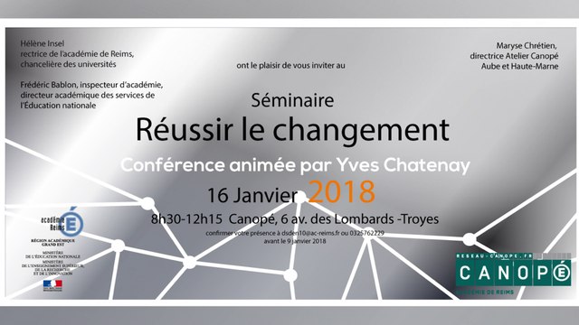 Séminaire Réussir le changement -16 janvier 2018