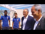 Presidente da CBF e Tite recebem a Seleção Brasileira Sub-17