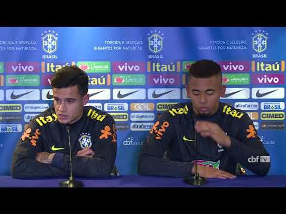 Seleção Brasileira: coletiva com Gabriel Jesus e Philippe Coutinho  - 12/11/2017