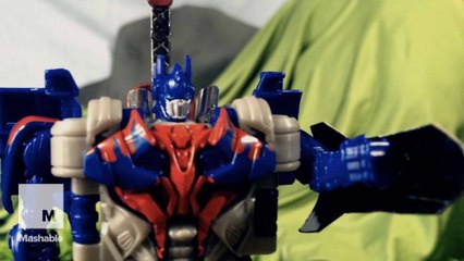 Homemade 'Transformers' trailer  is all fake muscles and real toys