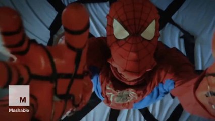 Spider-Man trailer remade with  string, action figures and a capella sound effects