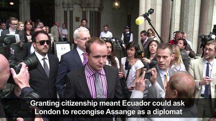 Ecuador grants citizenship to WikiLeaks founder Assange