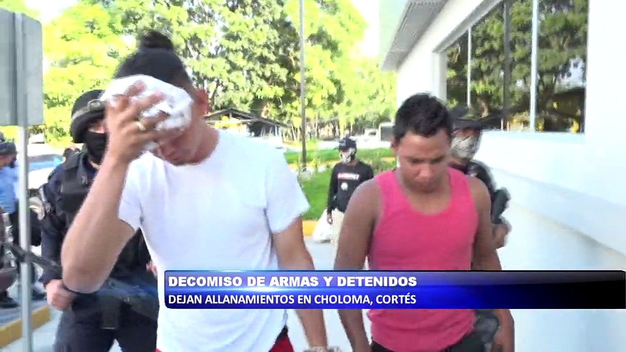 Decomiso de armas y detenidos dejan allanamientos en Choloma