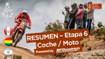 Resumen - Coche/Moto - Etapa 6 (Arequipa / La Paz) - Dakar 2018