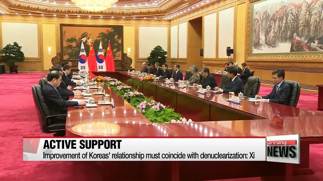 Presidents Moon and Xi reaffirm joint efforts to establish peace on Peninsula