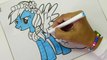 My little Pony RAINBOW DASH Coloring Pages MLP Speed Colouring Kids Art