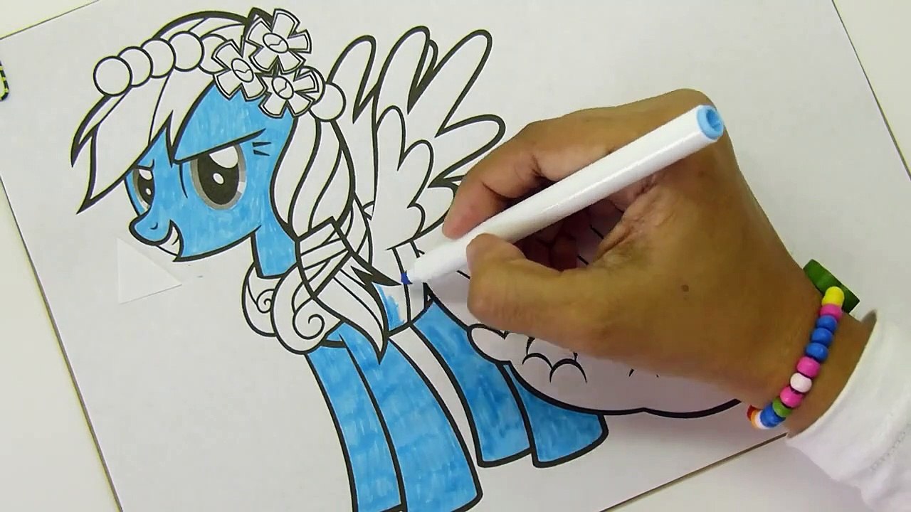 My little Pony RAINBOW DASH Coloring Pages MLP Speed Colouring Kids Art