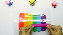 Play Doh RAINBOW Ice Cream with Peppa Pig and Minions How to Mak