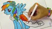 My little Pony RAINBOW DASH Coloring Pages MLP Speed Colou