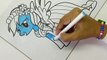 My little Pony RAINBOW DASH Coloring Pages MLP Speed Colouring Kids Art