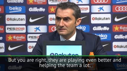 Скачать видео: Messi and Alba are 'better than ever' - Valverde