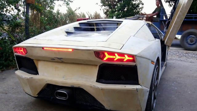 Ce thaïlandais s'est fabriqué sa propre Lamborghini comme il a pu... Bon bricoleur