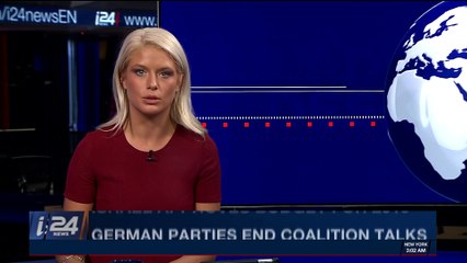 i24NEWS DESK | German parties end coalition talks | Friday, January 12th 2018