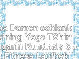 Erica Damen schlank Training Yoga TShirt Langarm Rundhals Sport Fitness Laufbekleidung
