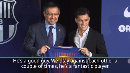 Скачать видео: Good for him, bad for the Premier League - Hazard on Coutinho's Barca move