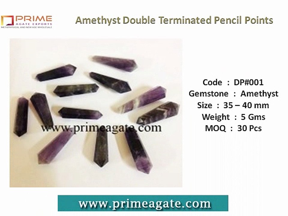 Double Terminated Pencil Chakra Pendant | Crystal Quartz Double Terminated Pencil Pendant
