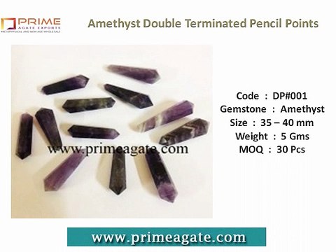 Double Terminated Pencil Chakra Pendant | Crystal Quartz Double Terminated Pencil Pendant
