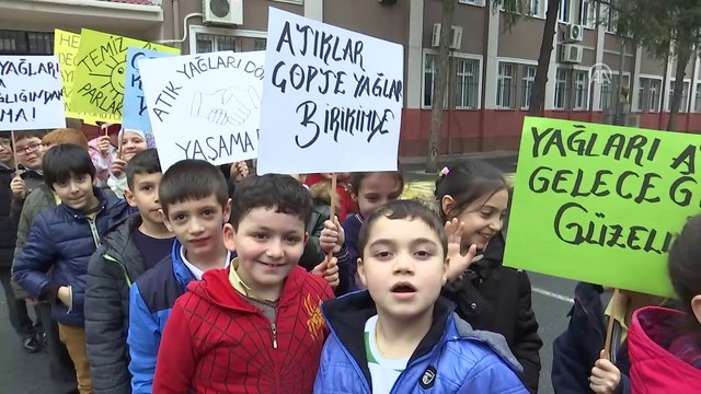İlkokul öğrencilerden atık yağ toplama kampanyası - İSTANBUL