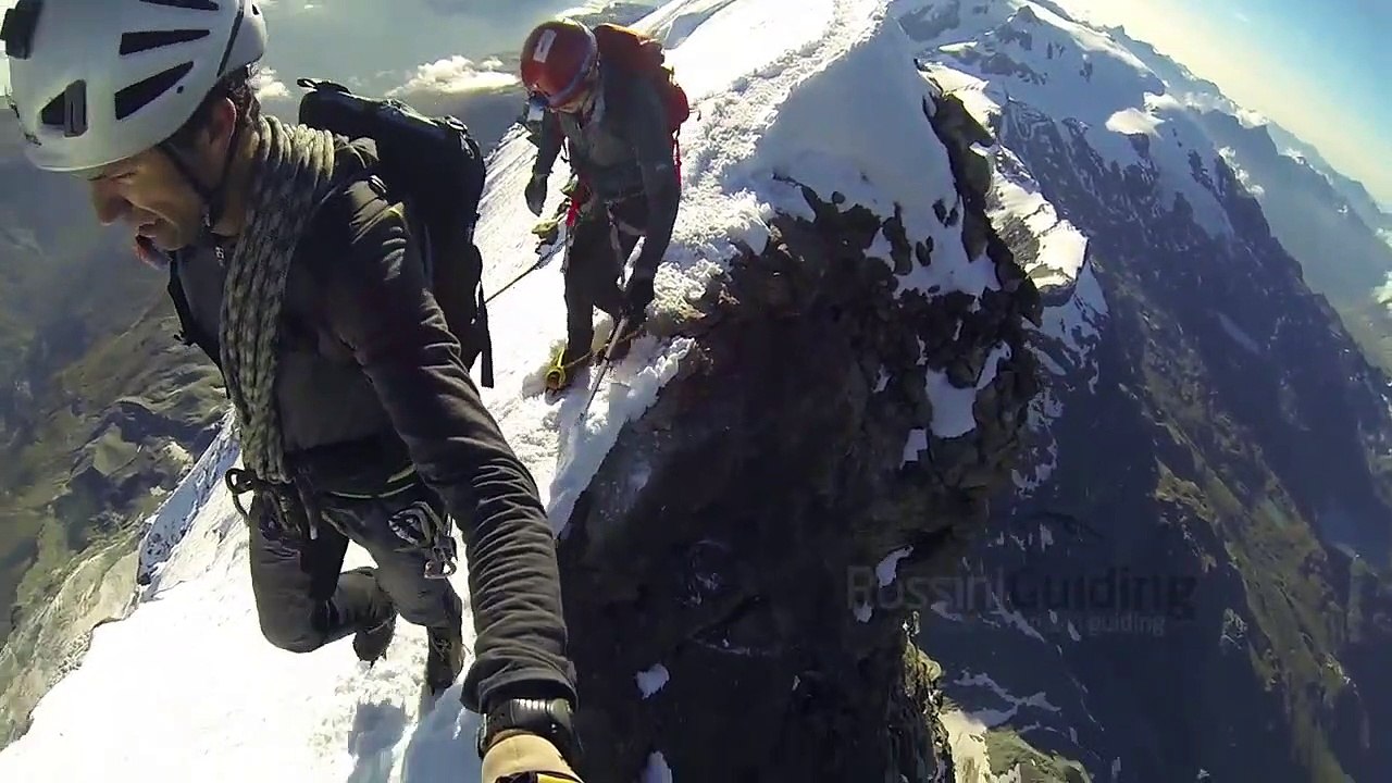 Ces alpinistes sur le Mont Cervin vont vous donner le vertige... Flippant