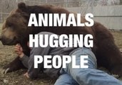 Animals and People Sharing a Loving Hug
