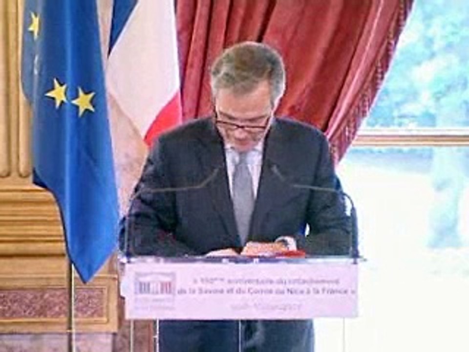 Cérémonie du 150e anniversaire du rattachement de la Savoie et du Comté de Nice à la France Allocution de M. Bernard Accoyer - Jeudi 10 juin 2010