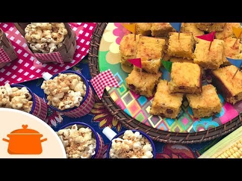 Como Fazer Pipoca de Paçoquinha e Pamonha Salgada de Assadeira - Receita para Festa Junina