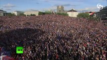Epic Viking war chant: 10,000 fans pay tribute to Iceland team leaving Euro 2016