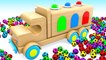 Learning Colors with Soccer Balls and Wooden Truck Toy Hammer for Kids and Toddlers