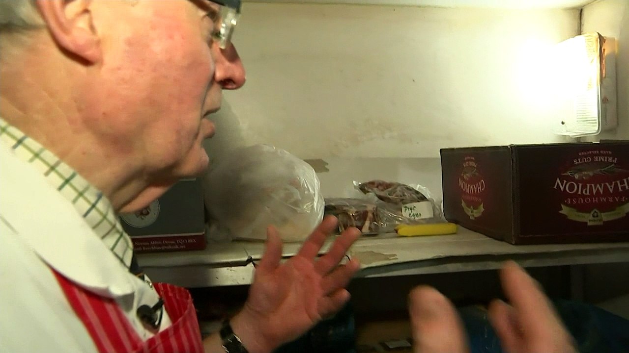 Butcher bashes way out of freezer with black pudding