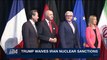 i24NEWS DESK | Trump waives Iran nuclear sanctions | Friday, January 12th 2018