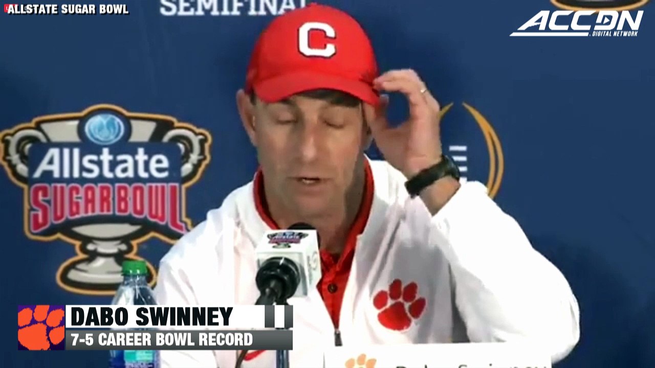 Dabo Swinney Sugar Bowl Postgame: "Championship Football Is A Game Of A Few Plays"