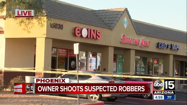 Phoenix business owner shoots at suspected robbers