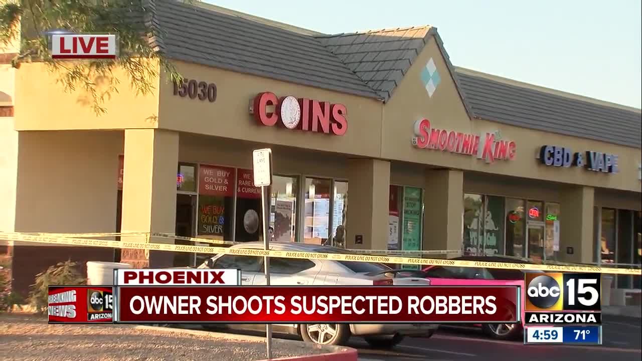 Phoenix business owner shoots at suspected robbers