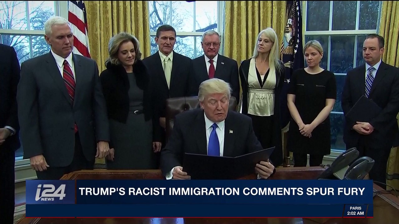 i24NEWS DESK | Trump's racist immigration comments spur fury | Friday, January 12th 2018