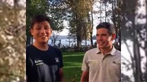 Johan Esteban Chaves Presenta a su Hermano Brayan con Team Or