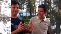 Johan Esteban Chaves Presenta a su Hermano Brayan con Team Orica-DrYdo3p3API