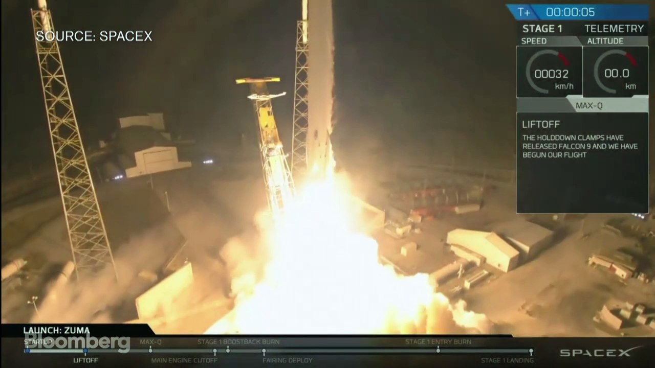 Classified Military Satellite Goes Missing After SpaceX Launch - Bloomberg