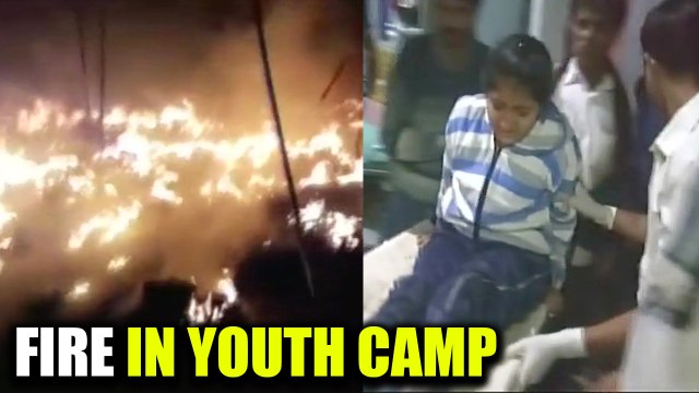 Gujarat : Fire breaks out at Rashtra Katha Shibir near Rajkot | Oneindia News