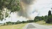 Smoke Rises From Bushfire Burning Near Tomago