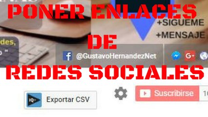 Descargar video: PONER ENLACES DE REDES EN YOUTUBE  COLOCAR VÍNCULOS EN YOUTUBE