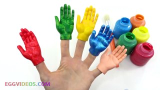 Learn Colors Finger Family Song Nursery Rhymes Body Paint Hand Xylophone Magic Flute EggVideos.com