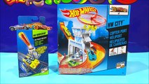 Hot Wheels City Copter Port & Hot Wheels Workshop Track Builder Playset ★ For Kids Worldwide