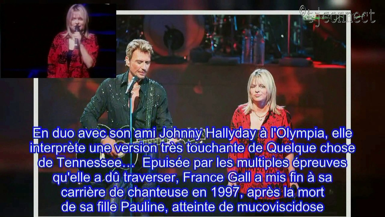 Hommage France Gall qui chante en compagnie de Johnny Hallyday sur une chanson de Michel Berger
