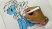 My little Pony RAINBOW DASH Coloring Pages MLP Speed Colouring Kids Art