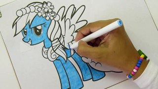 My little Pony RAINBOW DASH Coloring Pages MLP Speed Colouring Kids Art