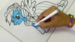 My little Pony RAINBOW DASH Coloring Pages MLP Speed Colouring Kids Art