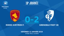 J18 : Rodez AF - Grenoble Foot 38 (0-2), résumé