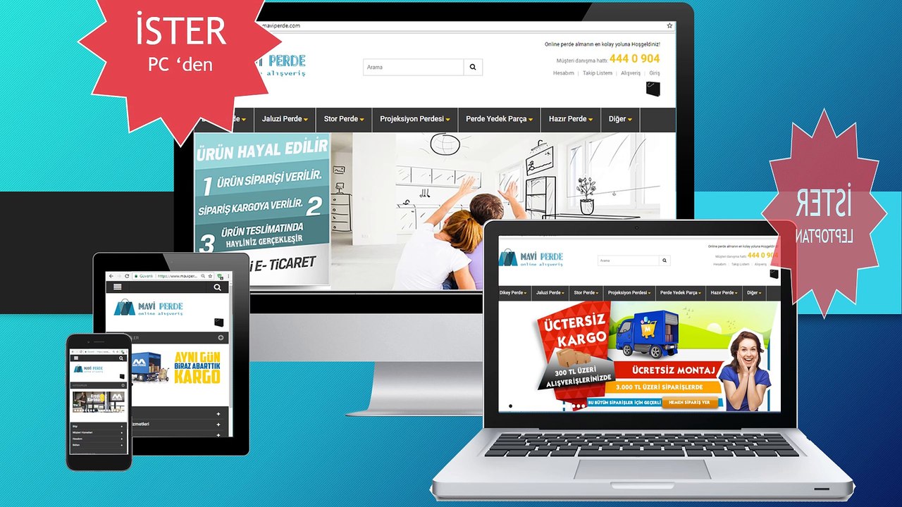 AJ501 Doğal Ahşap Jaluzi Perde MAVİ PERDE